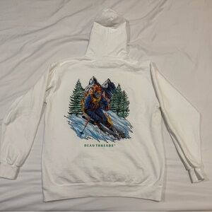 DEADTHREADS Skiing Hoodie - White - Large